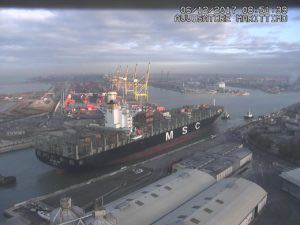 screenshot telecamere avvisatore 2 Livorno: Entrata in porto MSC “Adelaide” la maxi nave della linea Sud America