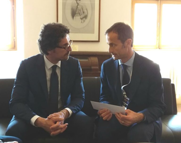 Incontro ministro Toninelli e Riccardo Breda presidente CCIAA Livorno