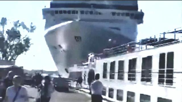 MSC Opera scontro a Venezia Giudecca urata battello commento Confturismo Veneto. Nave da crociera urta battello a Venezia Giudecca