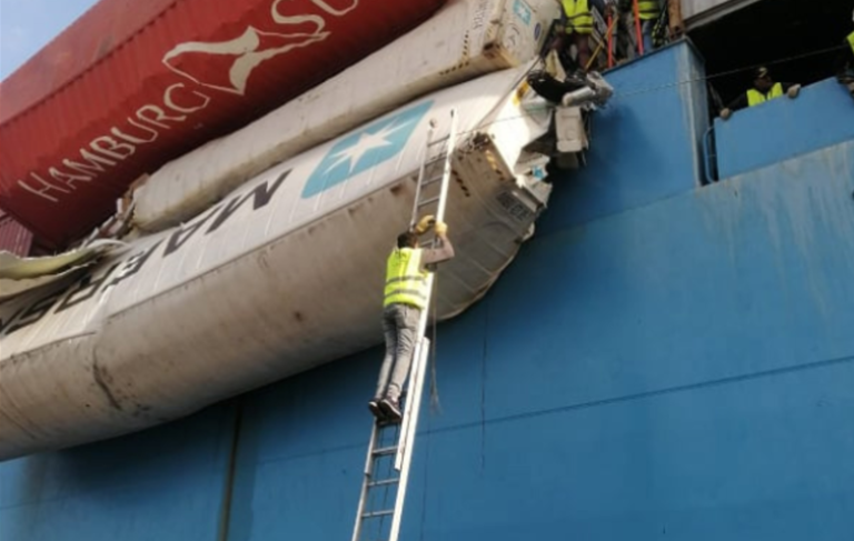 container collapsed