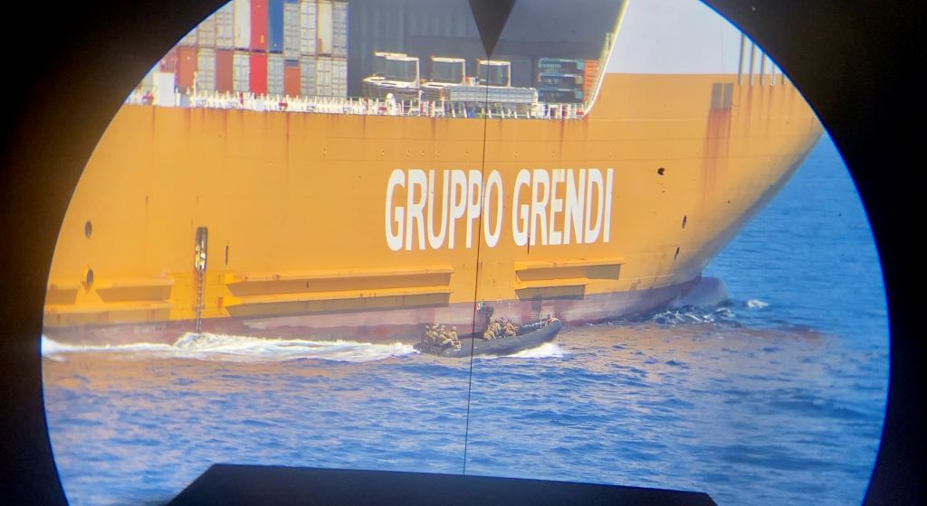Esercitazione Mare Aperto 3 Esercitazione Mare Aperto 24 nel Tirreno con la ro-ro "Rosa dei Venti" e la fregata "Bergamini"