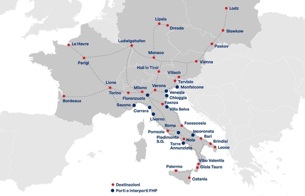 FHP mappa espansione europea FHP MarterNeri investe nel porto di Livorno: inaugurati 2 nuovi magazzini da oltre 17mila mq